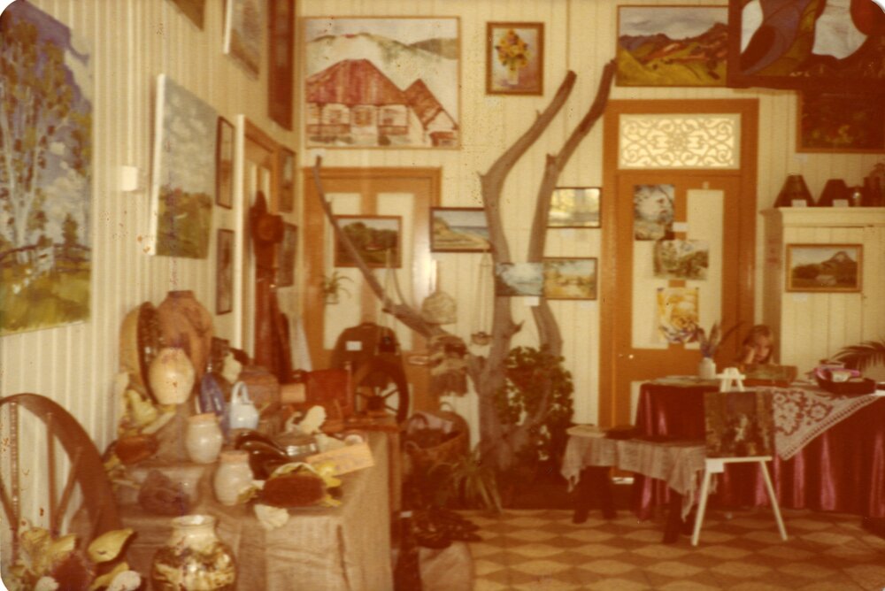 Interior and artwork, Kin Kin Depot, 63 Main Street, Kin Kin, 1980s
