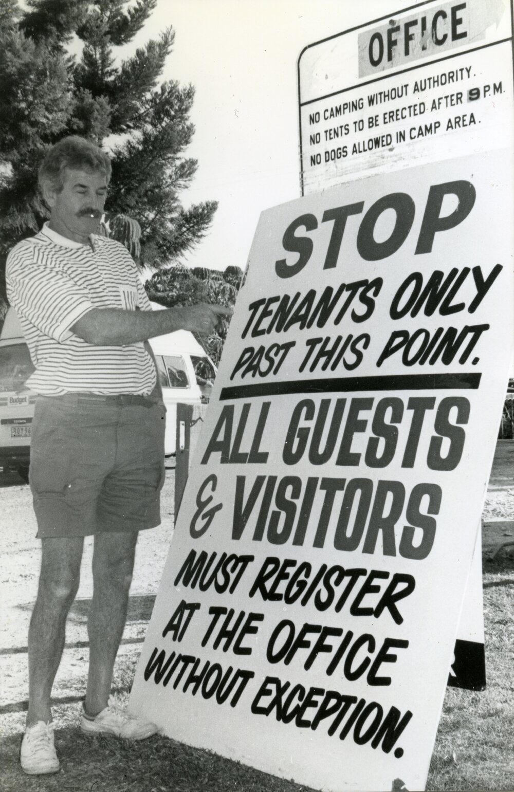 Camp ground sign, 1980s