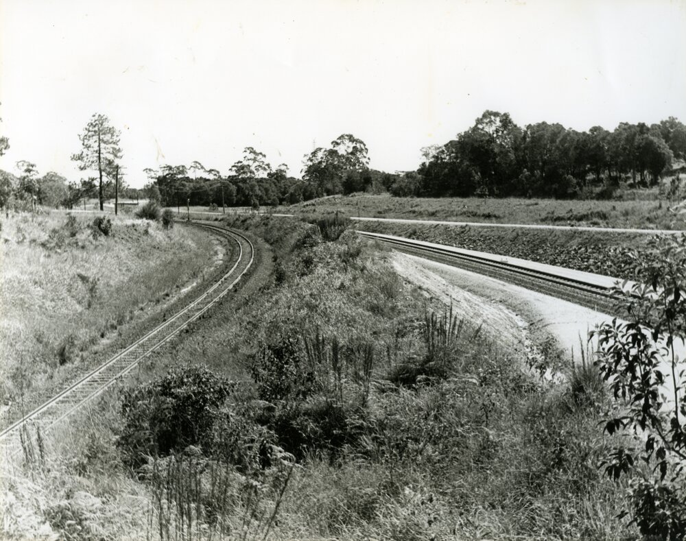 Train lines, Eumundi, 1980s