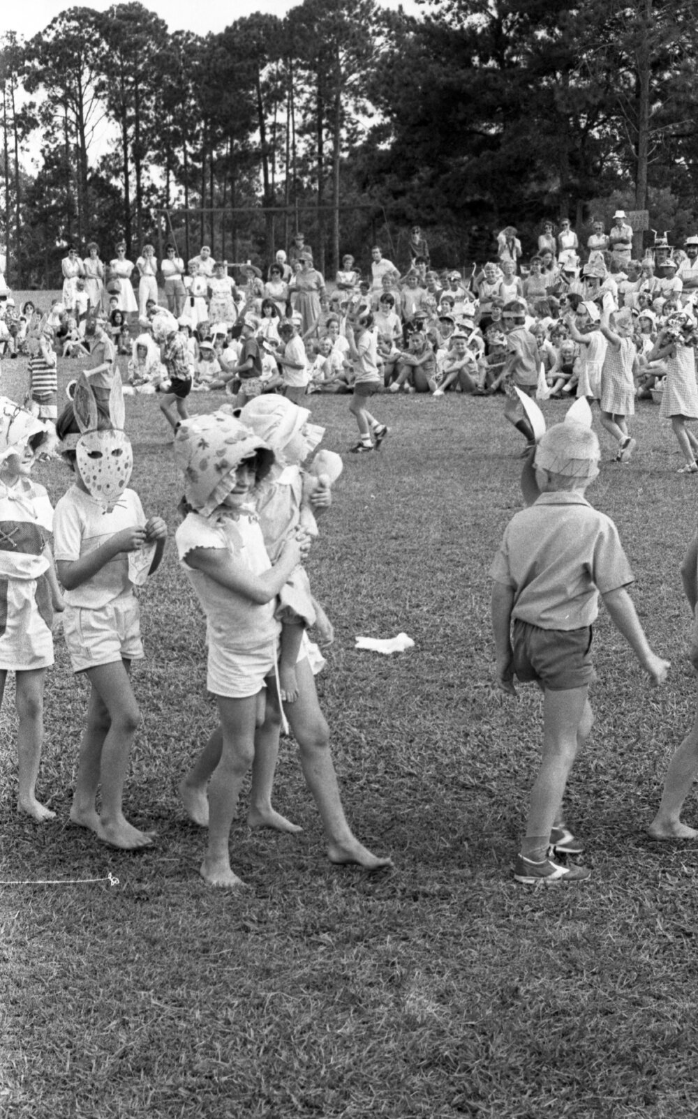 Easter bonnet parade participants, Tewantin State School, Tewantin, ca 1980s