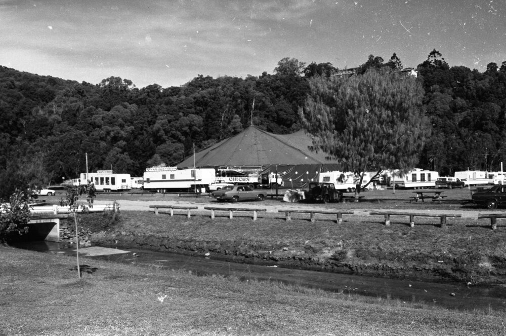 Sole Brothers Circus, Lions Park, Cnr Noosa Parade and Noosa Drive, Noosa Heads, 1980s
