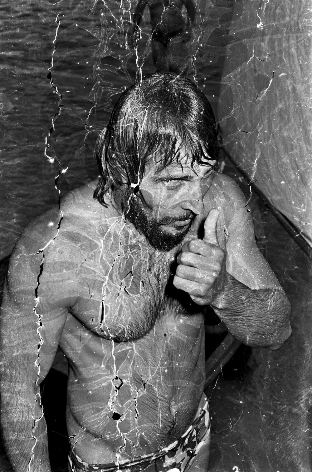 Competitor, Open Cross River Swim, Festival of Waters, Noosaville, 2 September 1973