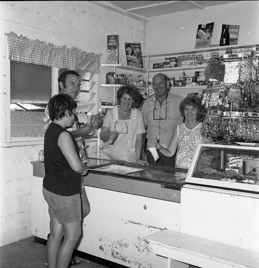 Interior, convenience store, 1972 
