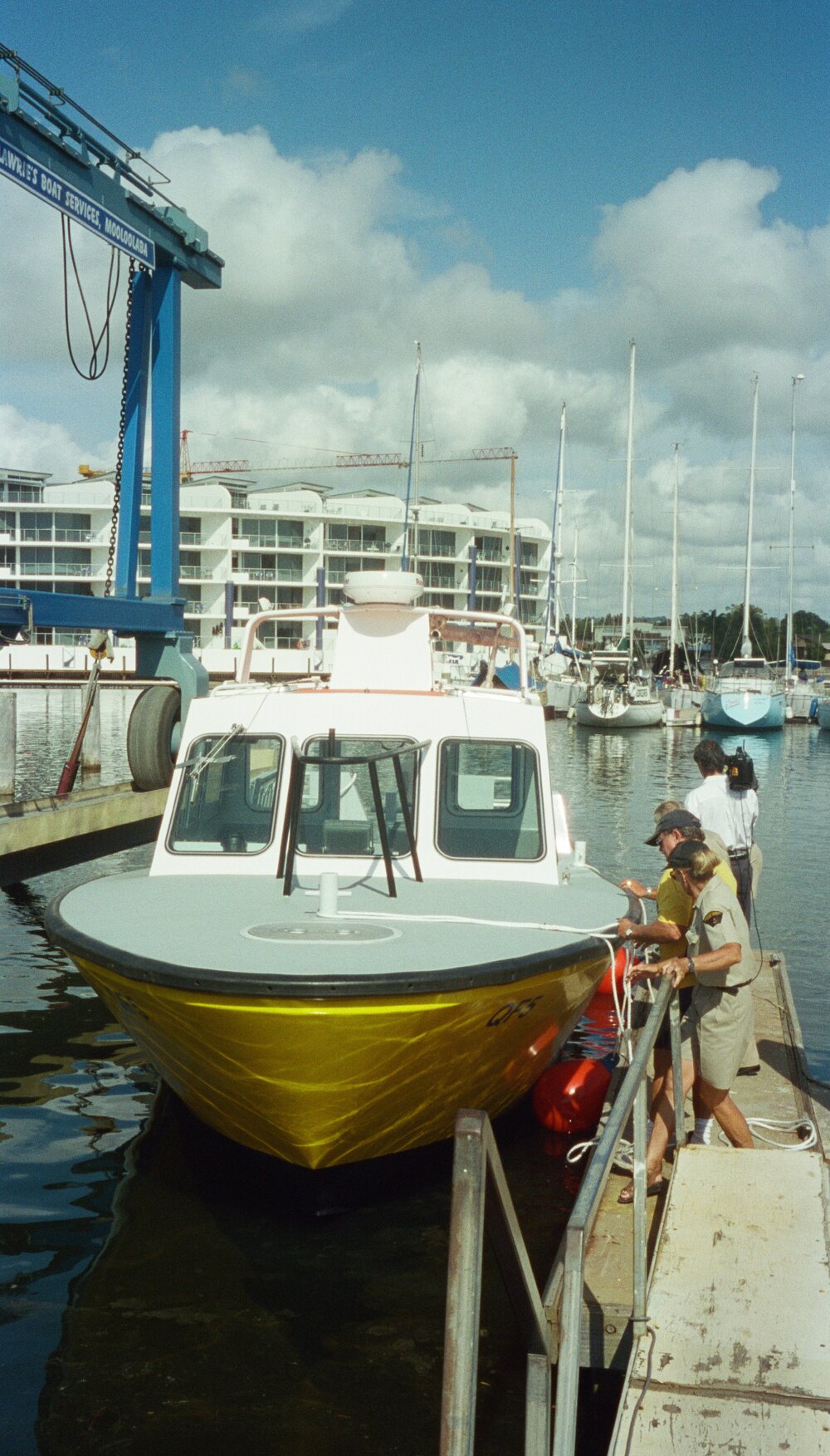Launch day,  'John Waddams' rescue boat, Coast Guard Noosa QF5, 21 January 2003 