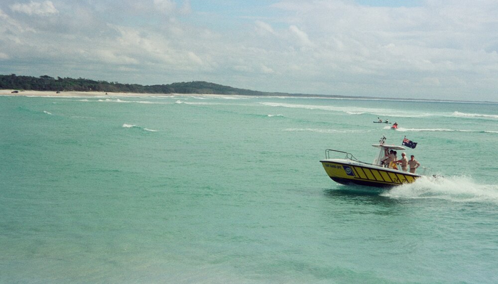 Coast Guard Noosa QF5 boat, Noosa River mouth, Noosa Heads, 28 March 2002