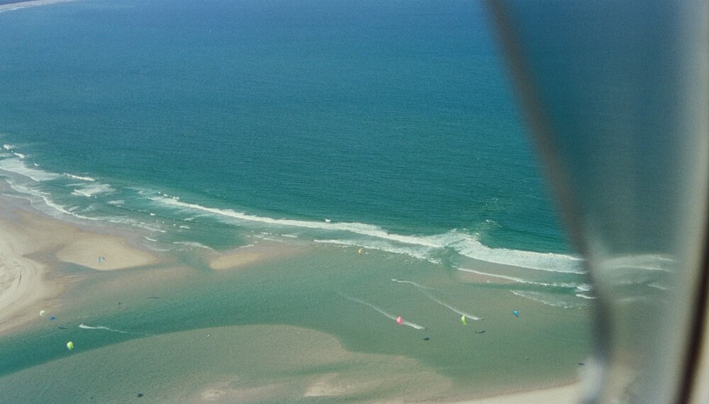 Aerial view, Noosa River mouth and Bar, Noosa Heads, 18 February 2003