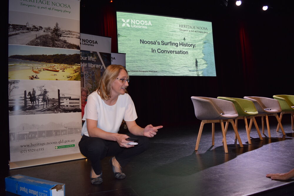 Lisa Spence, Heritage Librarian Noosa Libraries, Noosa's Surfing History: In Conversation, The J, Noosa Heads, 11 March 2025