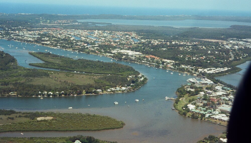 Aerial view, Noosa River ,Tewantin, 23 October 2007