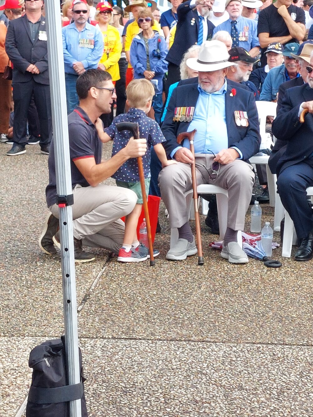 Veterans and the young, ANZAC Day, 25 April 2025, Tewantin