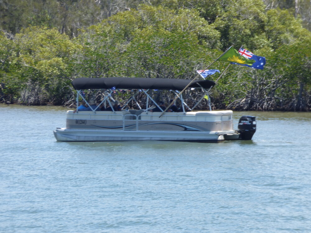 Flotilla re-enactment participant, Remembrance Day, Looking Forward to Peace event, Noosa River, Tewantin, 11 November 2018