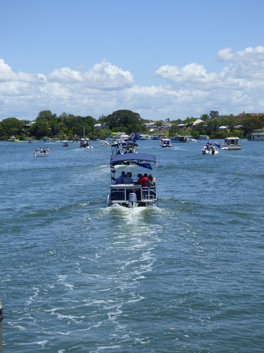 Flotilla re-enactment, Remembrance Day, Looking Forward to Peace event, Noosa River, Tewantin, 11 November 2018