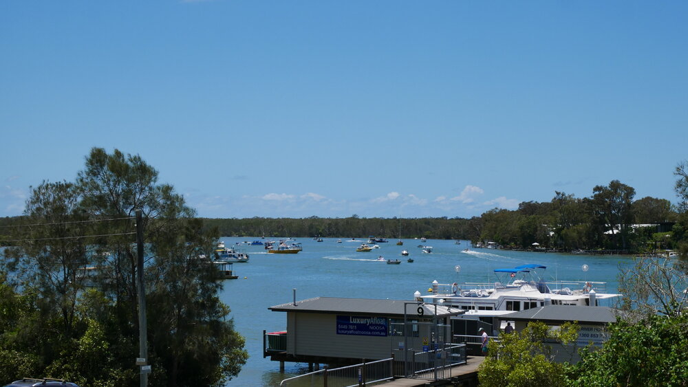 Flotilla re-enactment, Remembrance Day, Looking Forward to Peace event, Noosa River, Tewantin, 11 November 2018