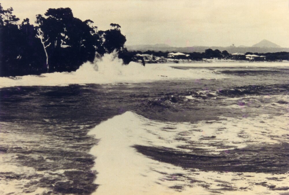 Views to Noosa Main Beach on a rough day, Noosa Heads