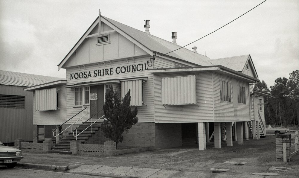 Noosa Shire Council chambers and office, Pomona, 1982