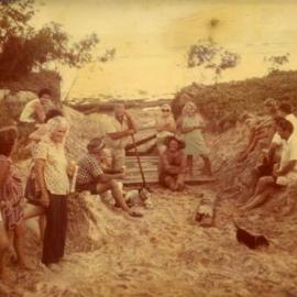 Beach access ramp, Teewah Beach, Noosa North Shore, ca 1972