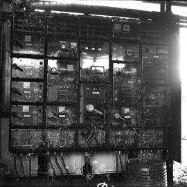 Control panel, Noosa Dredge, Hays Island, Noosa Heads, October 1972