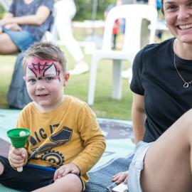 Face painting and music, Hinterland Adventure Playground, Marara Street, Cooroy, 6 May 2022