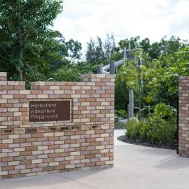Entrance, Hinterland Adventure Playground, Marara Street, Cooroy, 6 May 2022