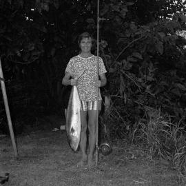 Eric McCarthy, 20lb Yellow Tail King fish, Noosa Sports Fishing Competition, Noosa North Shore, September 1972
