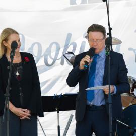 Sandy Bolton MP  and Tony Wellington, Mayor, Noosa Shire Council, Remembrance Day, Looking Forward to Peace Event, Tewantin-Noosa RSL Memorial Park, Tewantin, 11 November 2018