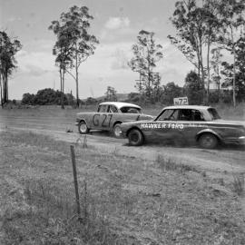 Car racing, Sunshine Coast Speedway, Wappa Falls Road, Yandina, 31 December 1972