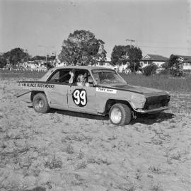 Model, promotional photos, Sunshine Coast Speedway, Tewantin, 21 May 1973