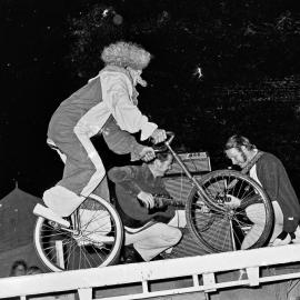 Clyde the Clown, Mardi Gras, Festival of Waters, Noosaville Lions Park, Noosaville, 1 September 1973 