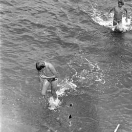 Competitors, Open Cross River Swim, Festival of Waters, Noosa River, Noosaville, 2 September 1973