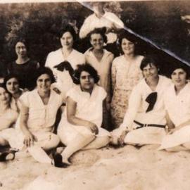 Family group, Main Beach, Noosa Heads, ca 1930s