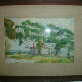 Dummy Nash House, painted by Jean Dunstan, Noosaville, before 1980