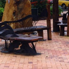 Farmers Seat and fountain, 21 Maple Street, Cooroy, 1996