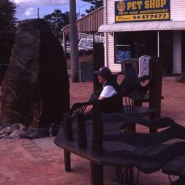 Farmers Seat and fountain, 21 Maple Street, Cooroy, 1996