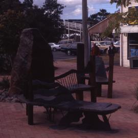 Farmers Seat and fountain, 21 Maple Street, Cooroy, 1996