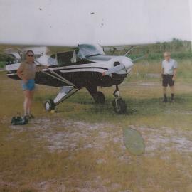 Lynn and Ernie Stanfield, Noosa Aerodrome, Noosaville, 1980