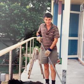 Final touches, Noosa Yacht and Rowing Club under construction, 142 Gympie Terrace, Noosaville, ca March 1994