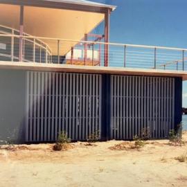 Final touches, Noosa Yacht and Rowing Club under construction, 142 Gympie Terrace, Noosaville, ca March 1994