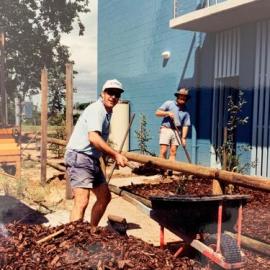Final touches, Noosa Yacht and Rowing Club under construction, 142 Gympie Terrace, Noosaville, ca March 1994