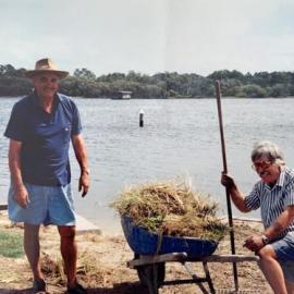 Final touches, Noosa Yacht and Rowing Club under construction, 142 Gympie Terrace, Noosaville, ca March 1994