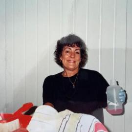 Claudia Moon, final touches, Noosa Yacht and Rowing Club under construction, 142 Gympie Terrace, Noosaville, ca March 1994
