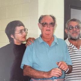 Donetta Whitefield, Peter D'Arcey, Bruce Whitefield (l-r), Noosa Yacht and Rowing Club, 142 Gympie Terrace, Noosaville, 1990s