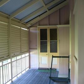 Enclosed verandah, Tait Duke Cottage, 84 Poinciana Avenue, Tewantin,17 April 2009