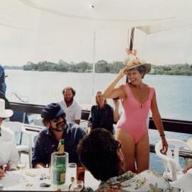 Fancy hat, Noosa Yacht and Rowing Club, 222 Gympie Terrace, Noosaville, 1980s