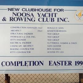 Development sign, Noosa Yacht and Rowing Club, 142 Gympie Terrace, Noosaville, 1993 