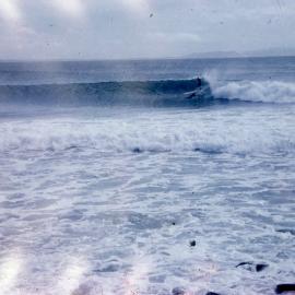 Paul Bevear surfing 'Nationals', Noosa Heads, May 1966