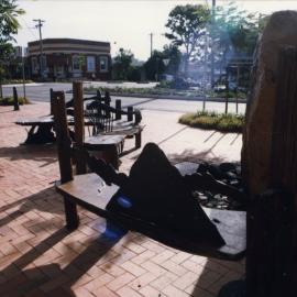 Farmers Seat and fountain, 21 Maple Street, Cooroy, 1996