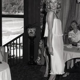 Noosa Ladies Lions fashion parade, Chantilly Restaurant, Noosa Heads, ca 1974