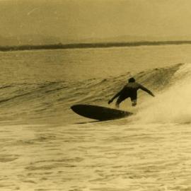 Board rider, Tea Tree Bay, Noosa Heads, ca 1960s