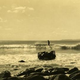 Car wreck, Little Cove, Noosa Heads, 1968