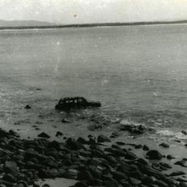 Car wreck, Little Cove, Noosa Heads, 1968