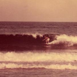 Board riders, Noosa Main Beach, Noosa Heads, ca 1960s
